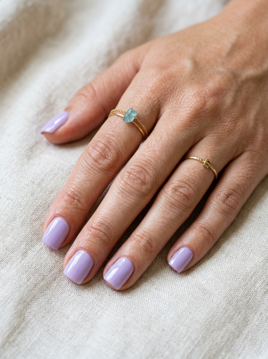 Lavender Square Nails als Nägel Square Sommer Inspiration 2026